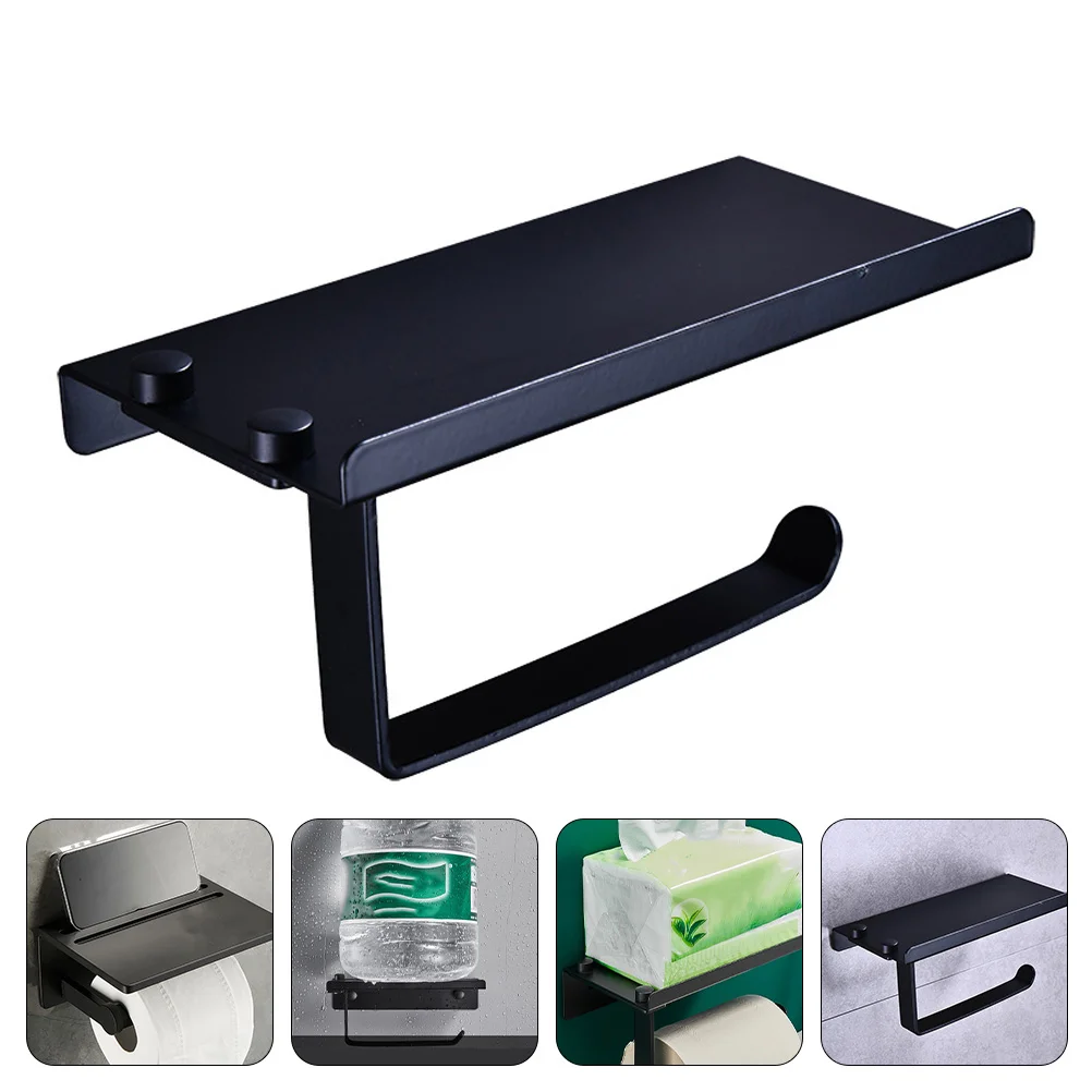 

Punch Free Roll Paper Holder Bathroom Paper Holder Multi-use Rack Paper Holder