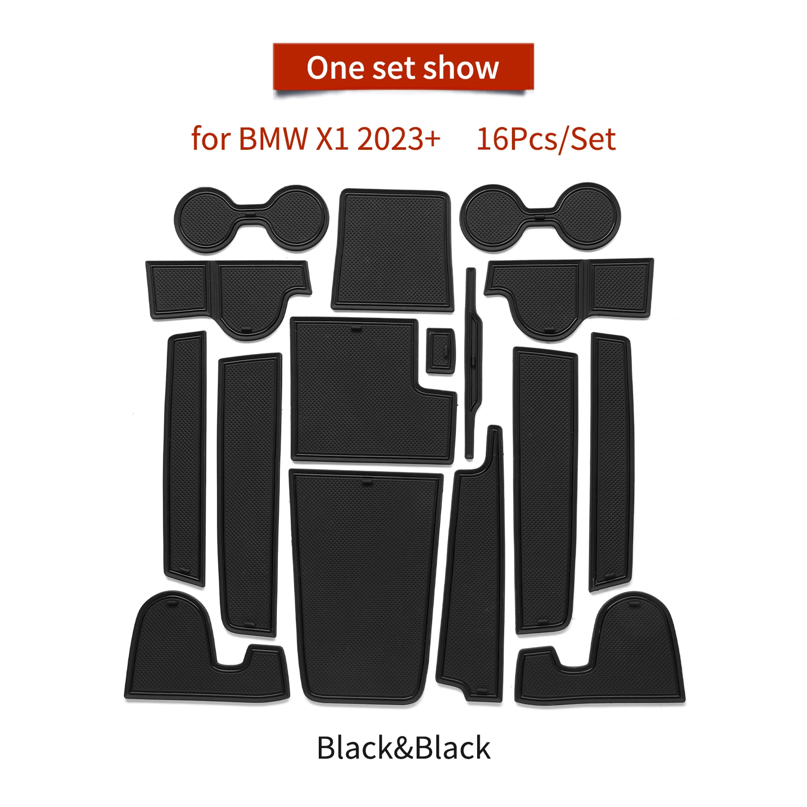 

Противоскользящий коврик для ворот для BMW X1 IX1 2024 X2 IX2, 2023, коврик для двери, держатель для чашки, аксессуары для интерьера, резиновая подставка