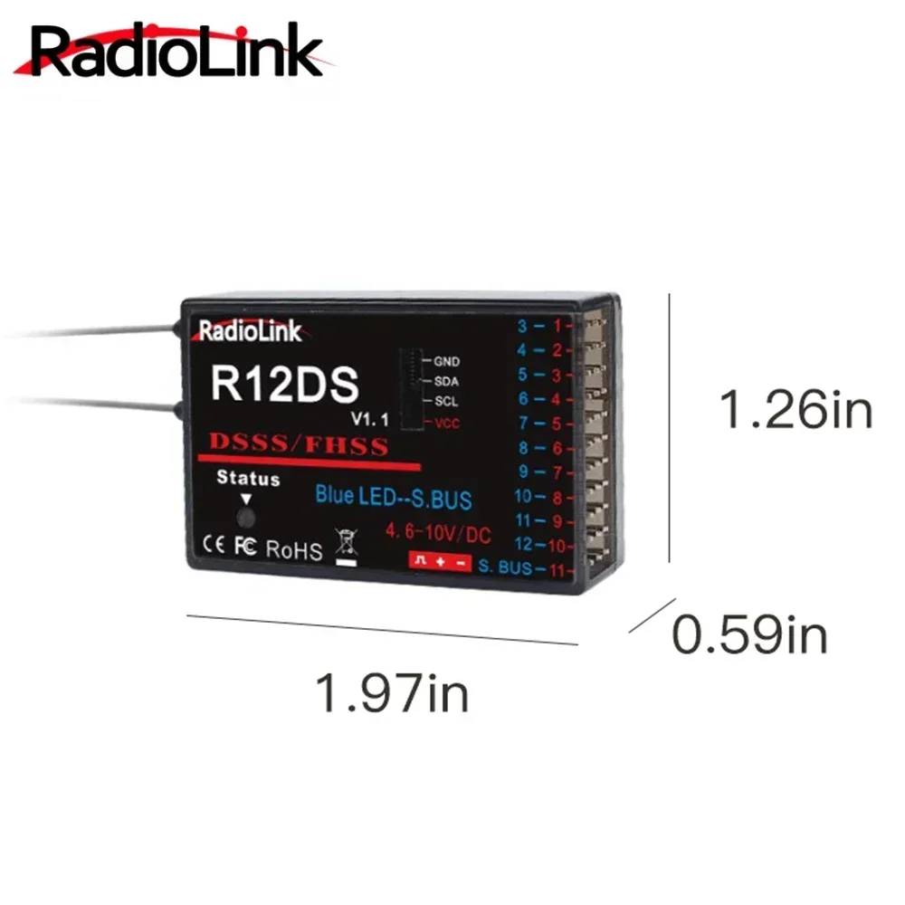 Radiolink R12DSM R12DS R9DS R8FM R8EF R6DSM R6DS R6FG R6F Радиоуправляемый приемник 2 4G Сигнал для