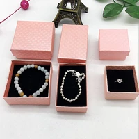 cardboard jewelry gift boxes display for jewelry packing box pink with sponge