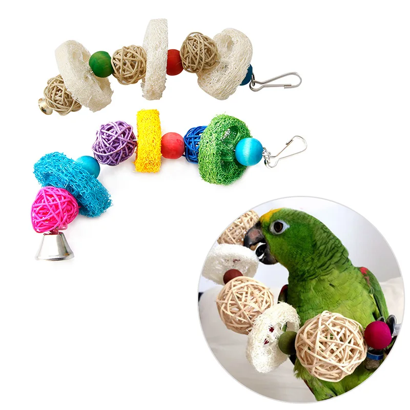 

Bird Chew Toy Chewing Delicate Ratten Ball for Chinchillas Guinea Pigs Squirrels Timothy Care Toy
