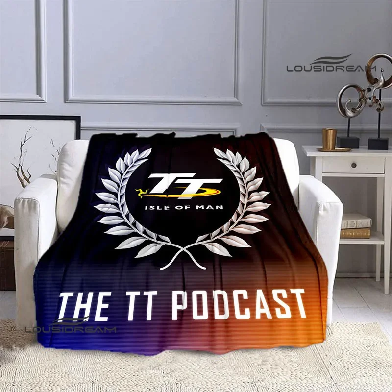 Мотоциклетное теплое одеяло с принтом &quotострова Мэн tt&quot мягкое уютное дорожные