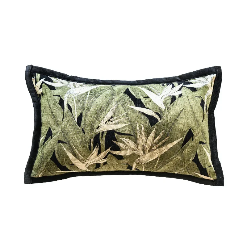 

Зелёный жаккардовый чехол для подушки 45x45/30x50 см