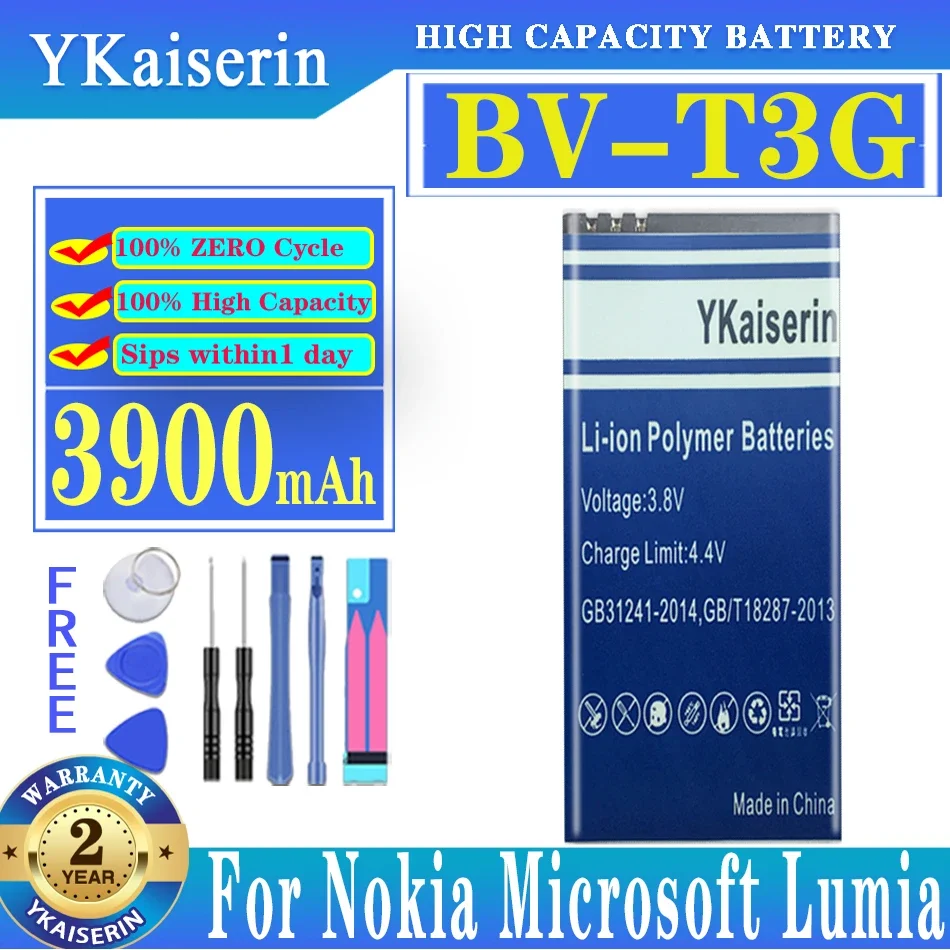 Сменный аккумулятор YKaiserin BV-T3G 3900 мАч для Nokia Microsoft Lumia 650 RM-1154 BVT3G BV T3G