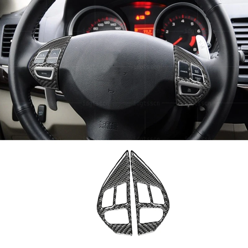 Наклейка на руль из углеродного волокна декоративная рамка для Mitsubishi Lancer 2008 2009