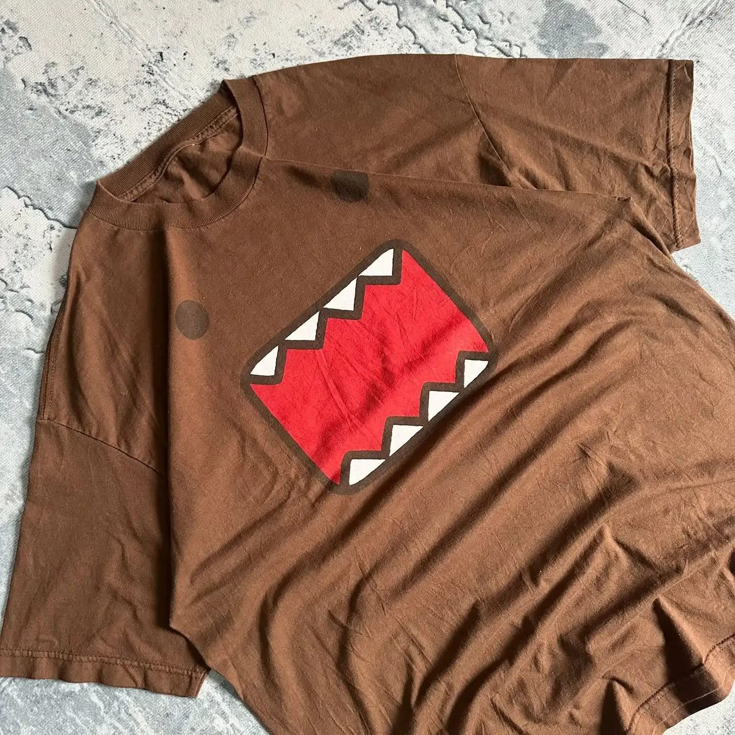 Футболка большого размера в стиле Харадзюку винтажные футболки с рисунком домо