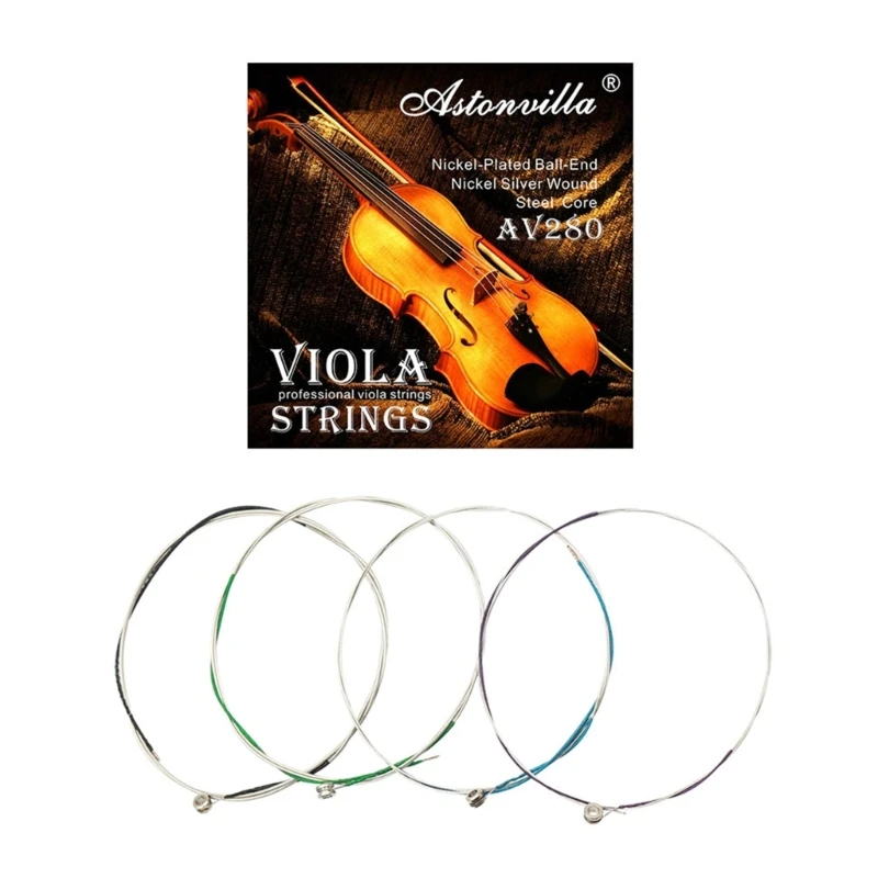 

Universal Viola Strings Replacement Stainless Steel Wire Nickel Silver String for Professional and Student Viola Player