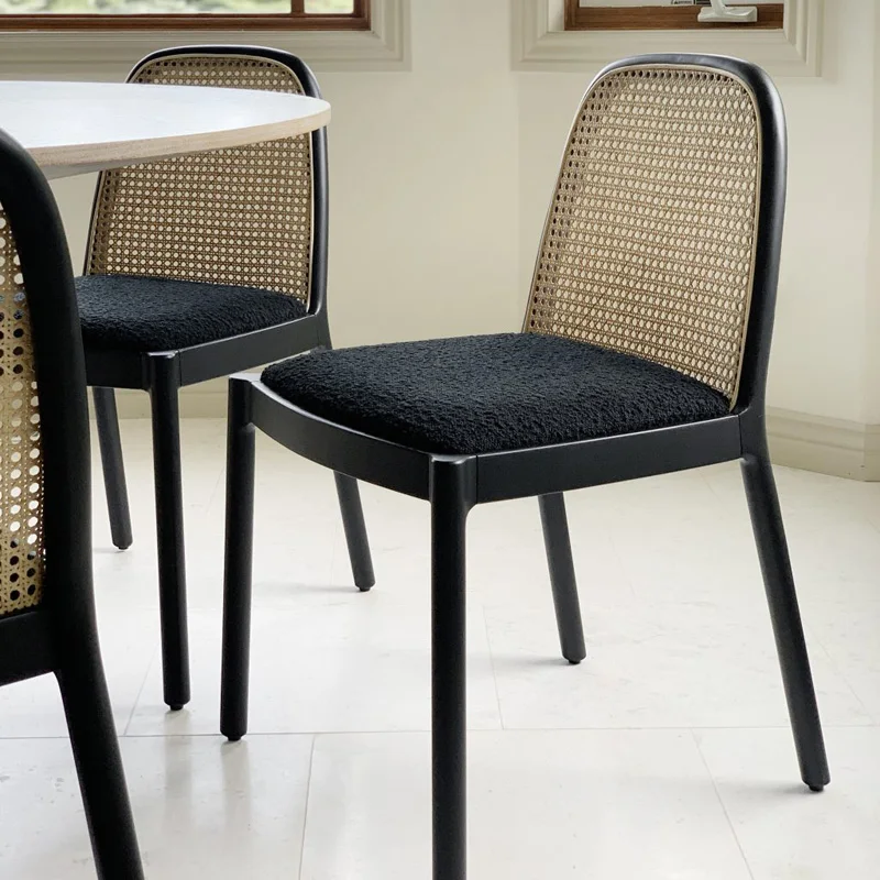 

Solid wood dining chairs, rattan woven chairs, medieval minimalist home restaurants, hotel dining tables, chairs, backrests