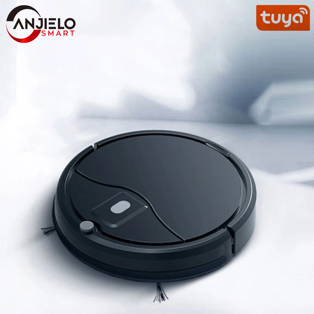 

Робот-пылесос Anjielosmart Tuya с Wi-Fi, 1200 па, Мощное всасывание, 2000 мАч