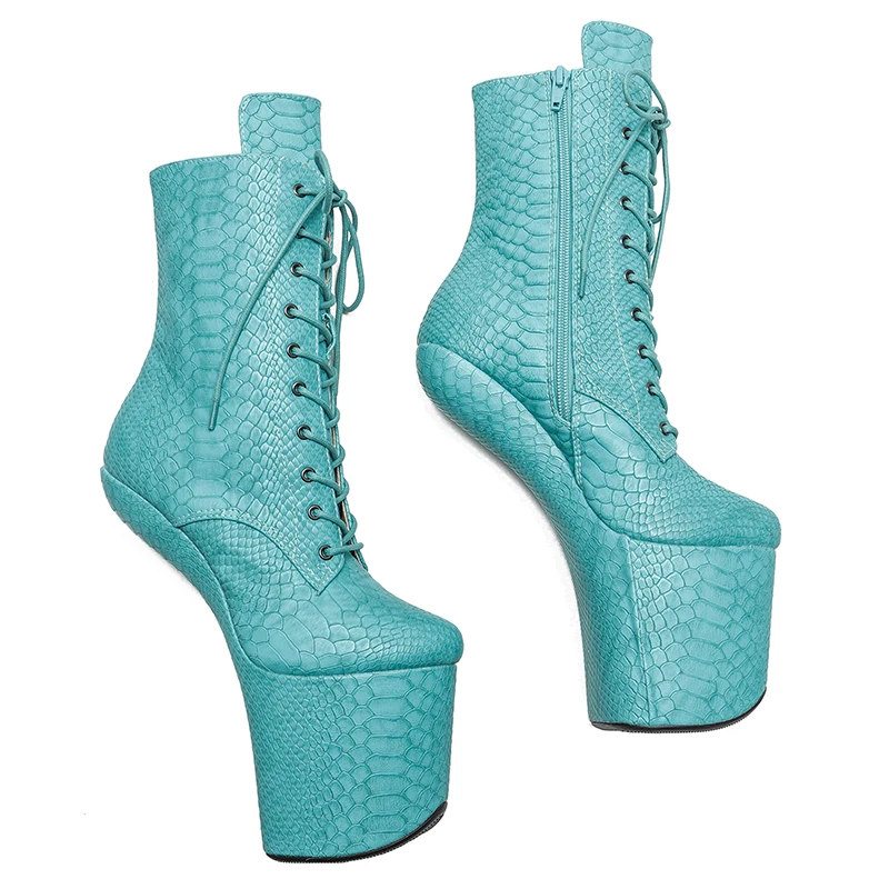 Leecabe Sexy Heelless  High Heel Boots Lady Gaga Boots Short Shoes Women Unisex Boots Vamp BDSM Boots