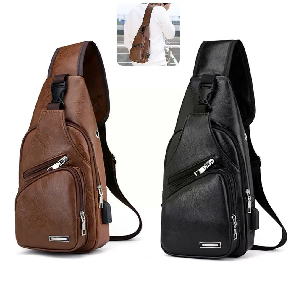 

Мужская спортивная нагрудная Сумка-слинг с Usb-зарядкой и защитой от кражи