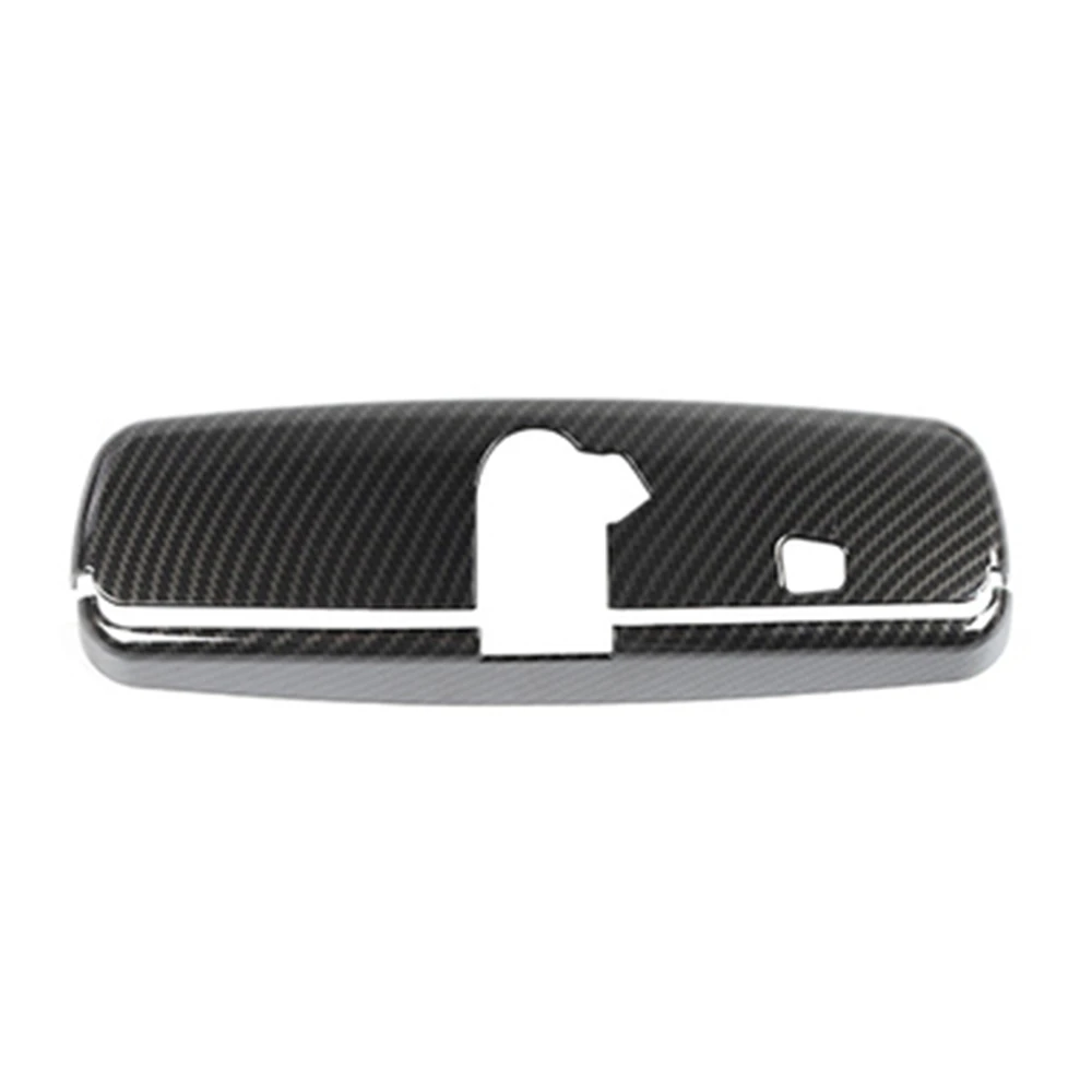 

Car ABS Carbon Fiber Interior Rearview Mirror Decoration Shell Cover Trim Stickers for 2015-2022