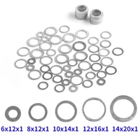 2050pcs m6 m26 aluminum flat washer flat ring gasket plug oil seal fittings washers assortment fastener hardware accessories