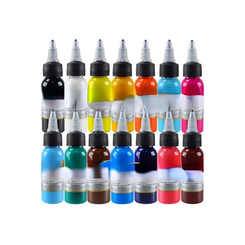 

Набор чернил для татуировок, натуральные растения макияж, боди-арт пигмент 30 мл/бутылка, тату пигмент, товары для татуировок, 16 шт.