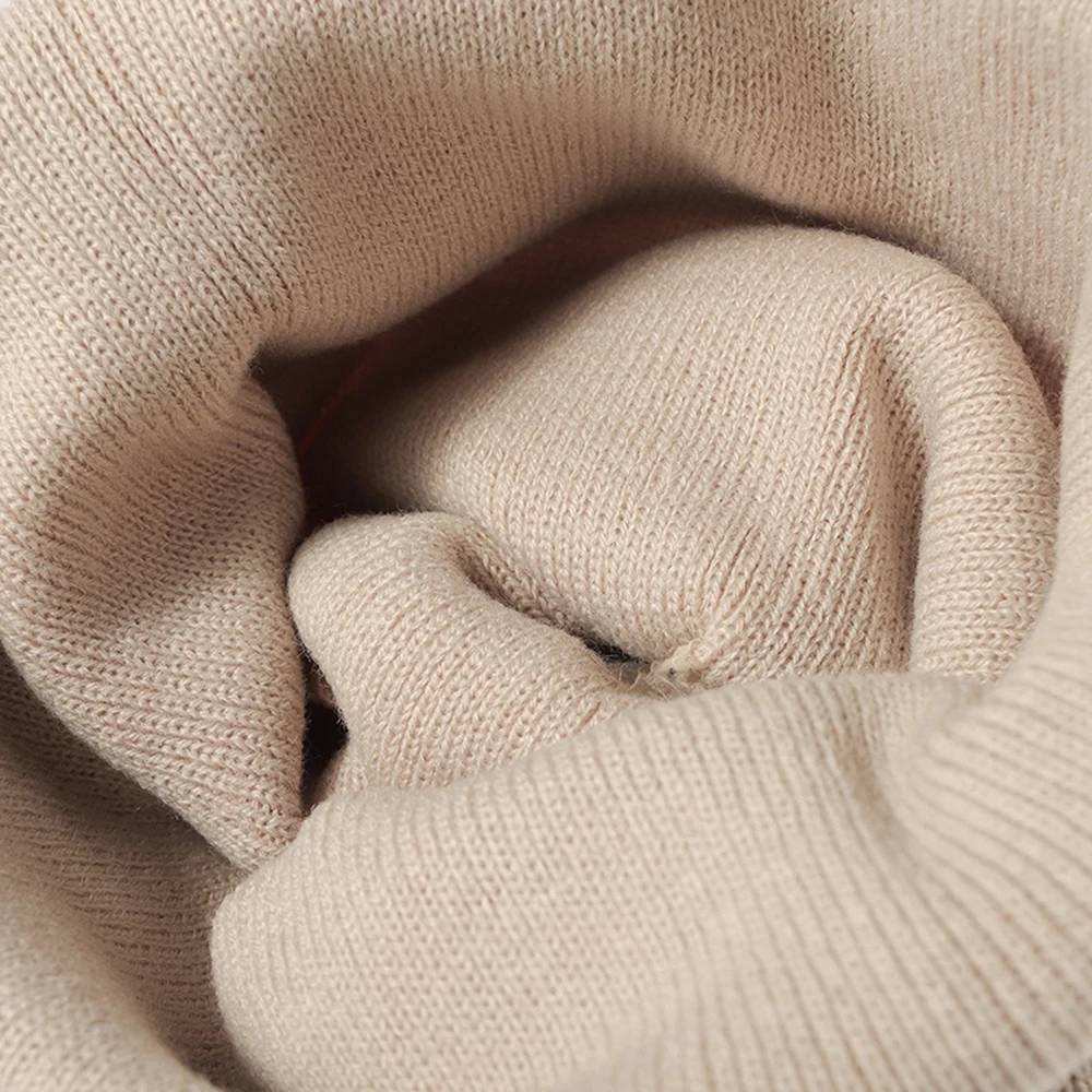 Теплая Вязаная Шапка Унисекс Зимняя Велосипедная Из Акрилового Материала