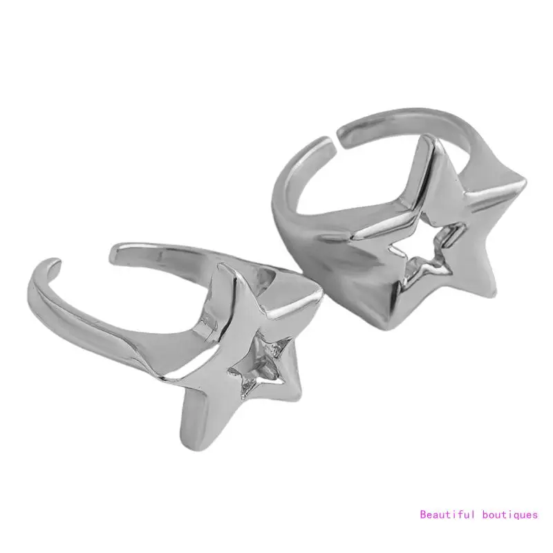 Элегантные кольца в форме звезд женские с пятью звездами аксессуар элегантные на