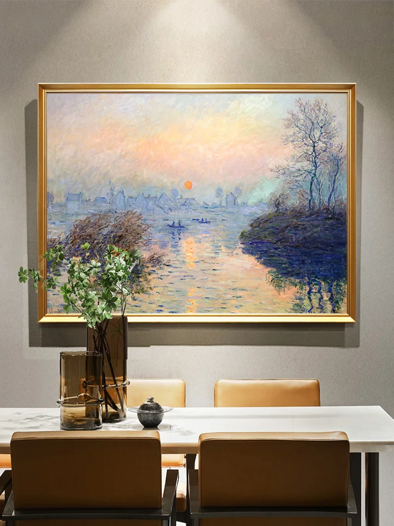 

Monet Sunrise hand-painted oil painting copying European style handmade art wall decoration canvas oil painting home decor