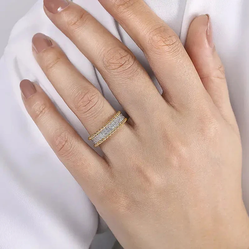 Huitan стильные женские обручальные ювелирные изделия кольцо с блестящим цирконием