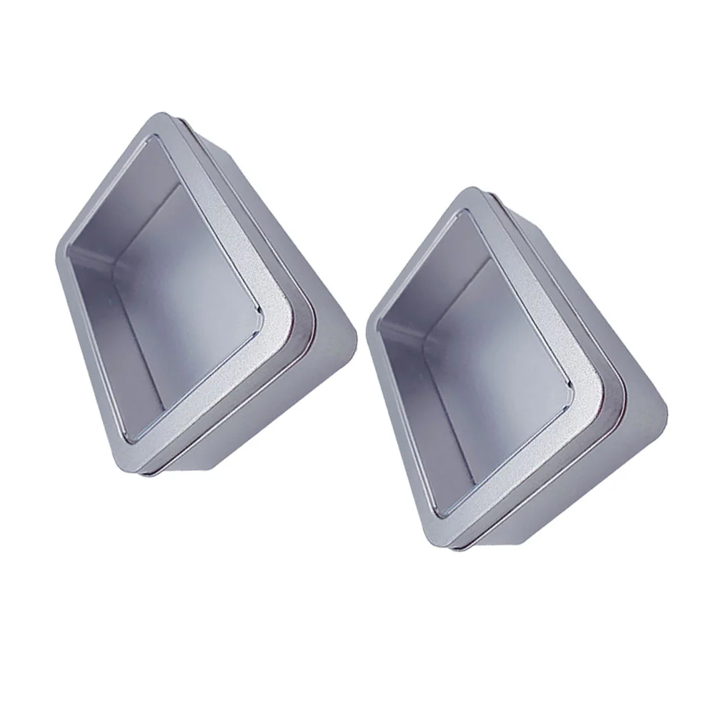 

2 Pcs Metal Storage Box Candles Tin Mask Storage Box Storage Jar Small Jelwery Box Tinplate Box Home Storage Box