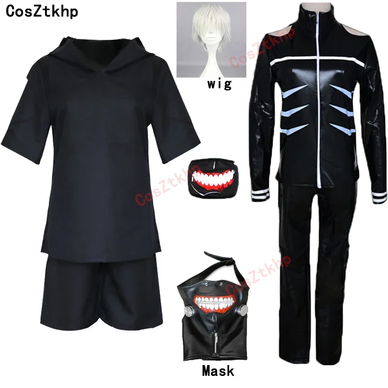 Костюмы для косплея японского аниме Tokyo Ghoul Kaneki Ken костюмы куртки с капюшоном