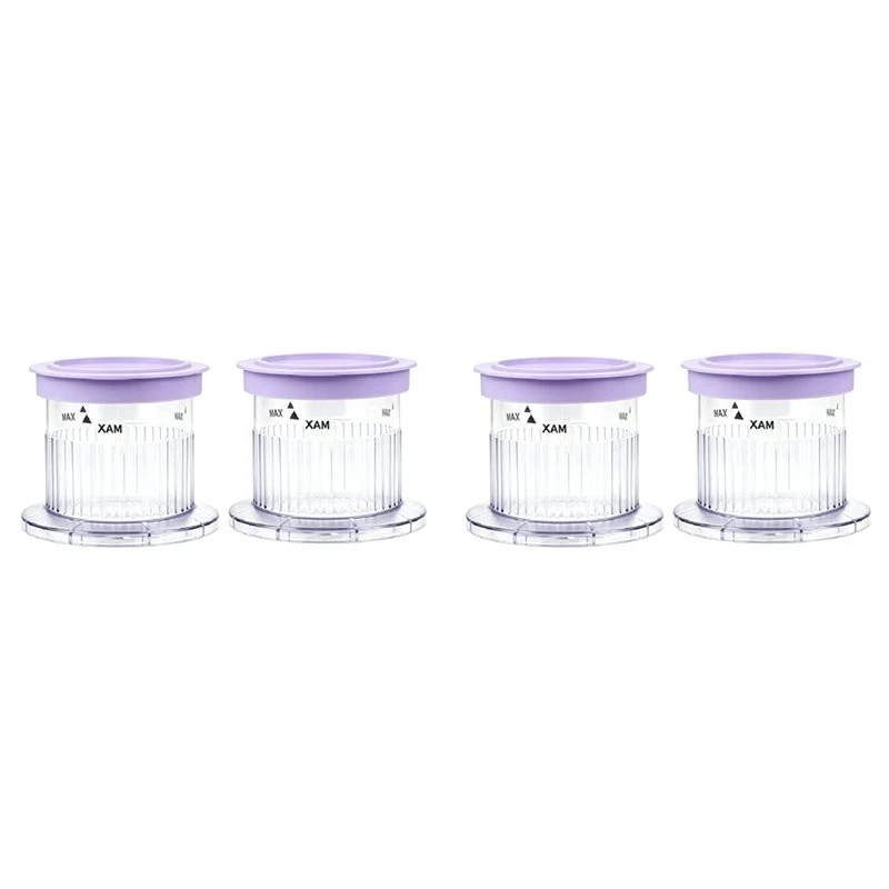 Фото Набор из 4-х стаканов для мороженого FZFZ с крышками для аппарата Cuisinart Fastfreeze ICE-FD50, для приготовления домашнего мороженого, фиолетовый №1