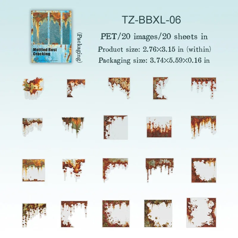 

Jianwu Motteld Rust Cracking Series наклейки