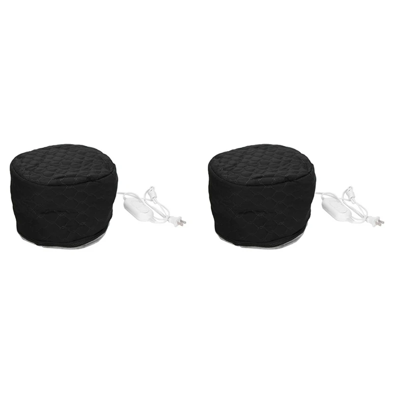 

2X Household Electric Heating Hat Cap Adjustable Hot Oil Treatment Hat Salon Barber Accessories For Hair Care US Plug