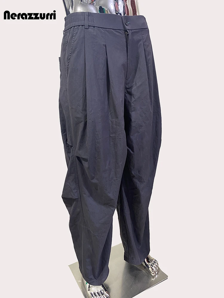 nerazzurri Весна Осень Тонкие мешковатые легкие брюки-карандаш для мужчин Высокая