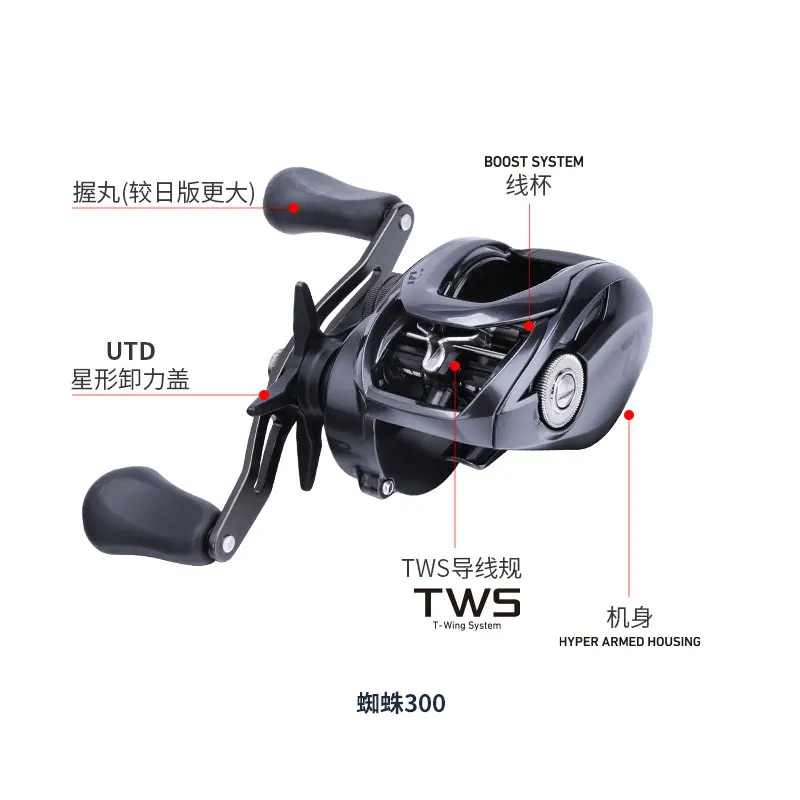 Фото Катушка рыболовная DAIWA TATULA TW 300, 7 + 1 шарикоподшипник, макс. тяговое усилие 13 кг, для морской воды, 300HL 300HSL 300XSL №3