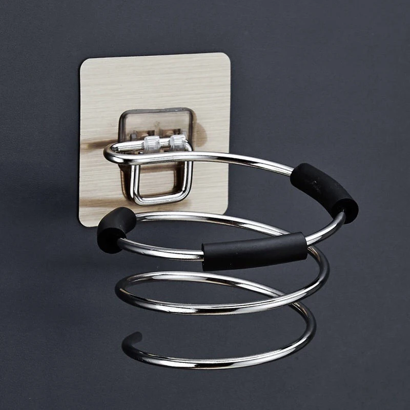 

Hot Sale Hair Dryer Holders Home Organizer Adhesive Wall Mounted Nail Free No Trace Stickers Storage Racks Bathroom Accessories