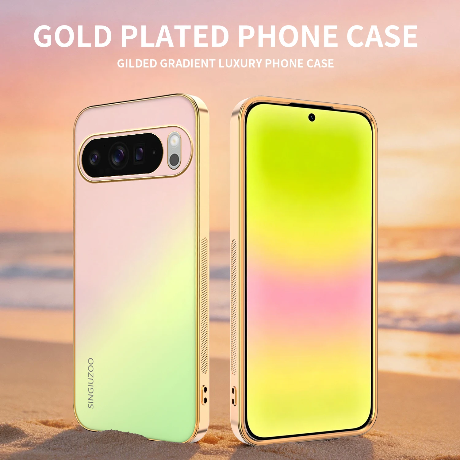 Фото Матовый градиентный чехол с покрытием AG для Google Pixel 11 10 9 Pro XL 8 7 6 8A 7A 6A, противоударный, с полной защитой камеры, задняя крышка №3