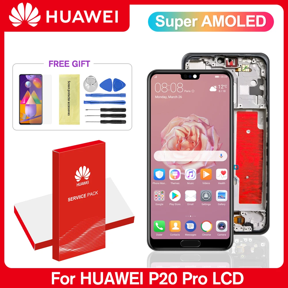 ЖК-дисплей 6 1 дюйма OLED для Huawei P20 Pro сенсорный экран с дигитайзером в сборе замена