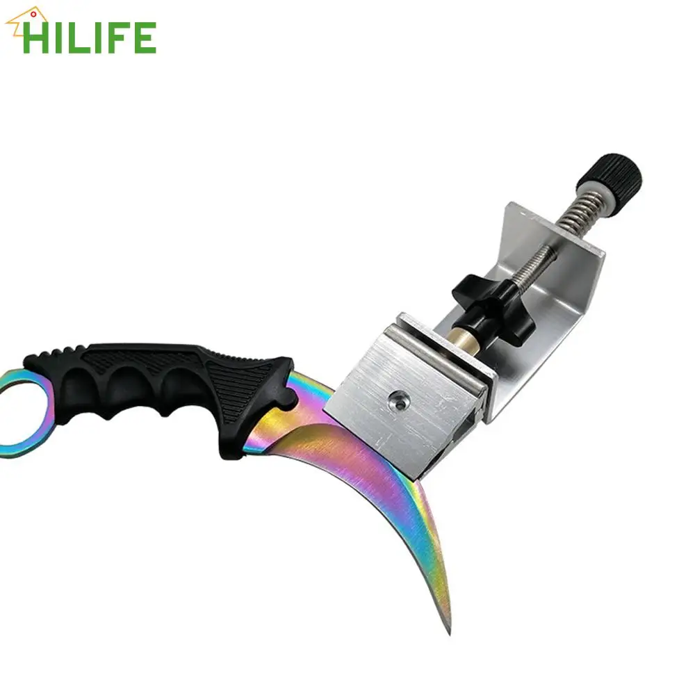 

Металлическая точилка флип-клип 360 градусов, точилка для ножей «сделай сам» с круговым зажимом, точилка с фиксированным углом кромки