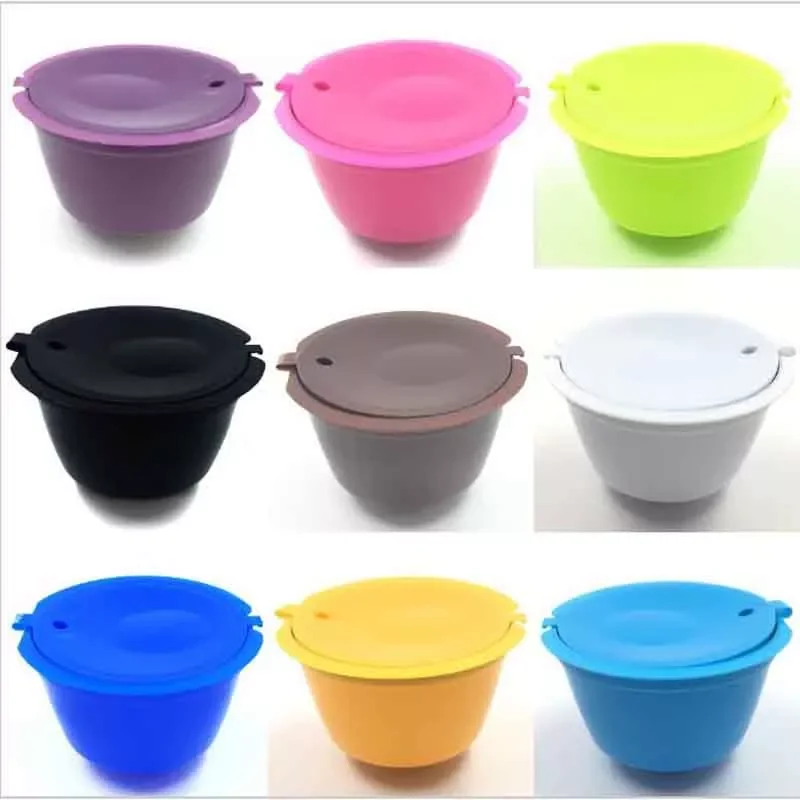 

2023New Piece For Dolce Gusto Coffee Filter Cup Reusable Coffee Capsule Filter Plastic Coffee Filter Cup With Spoon Kitchen Acce