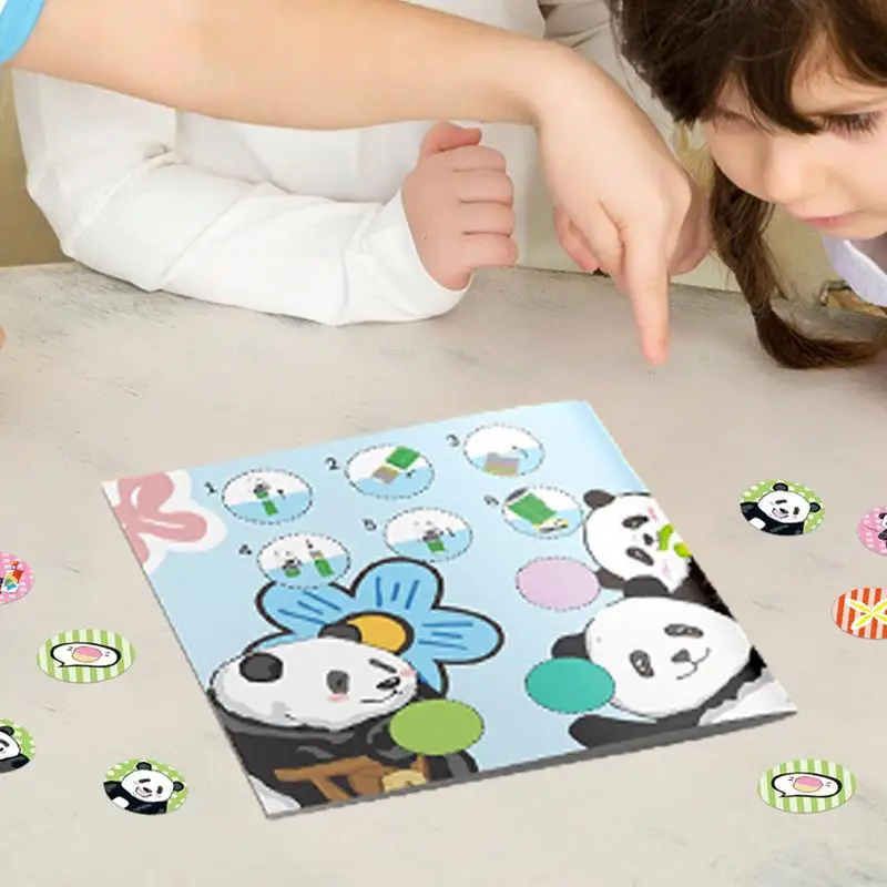 이불 naklejki dla maluchów luzem chłopiec z pandą interaktywna wczesna edukacja dzieci stempel naklejka zabawka chłopców
