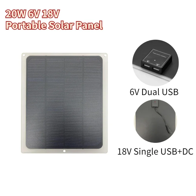 Солнечная панель 6 в двойной USB /18 с одним USB-зарядным устройством