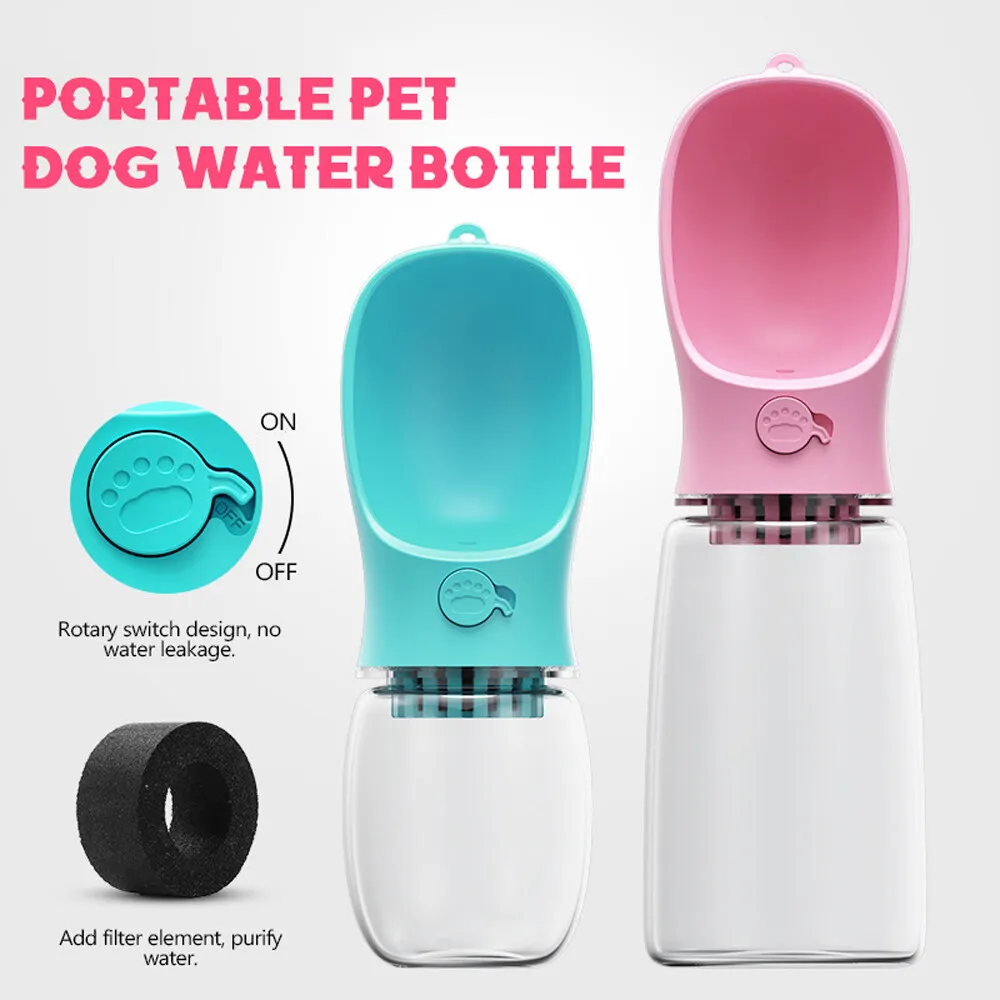 

Portable Pet Dog Water Bottle for Small and Large Dogs Travel Puppy Drinking Bowl Outdoor Pet Water Dispenser Feeder