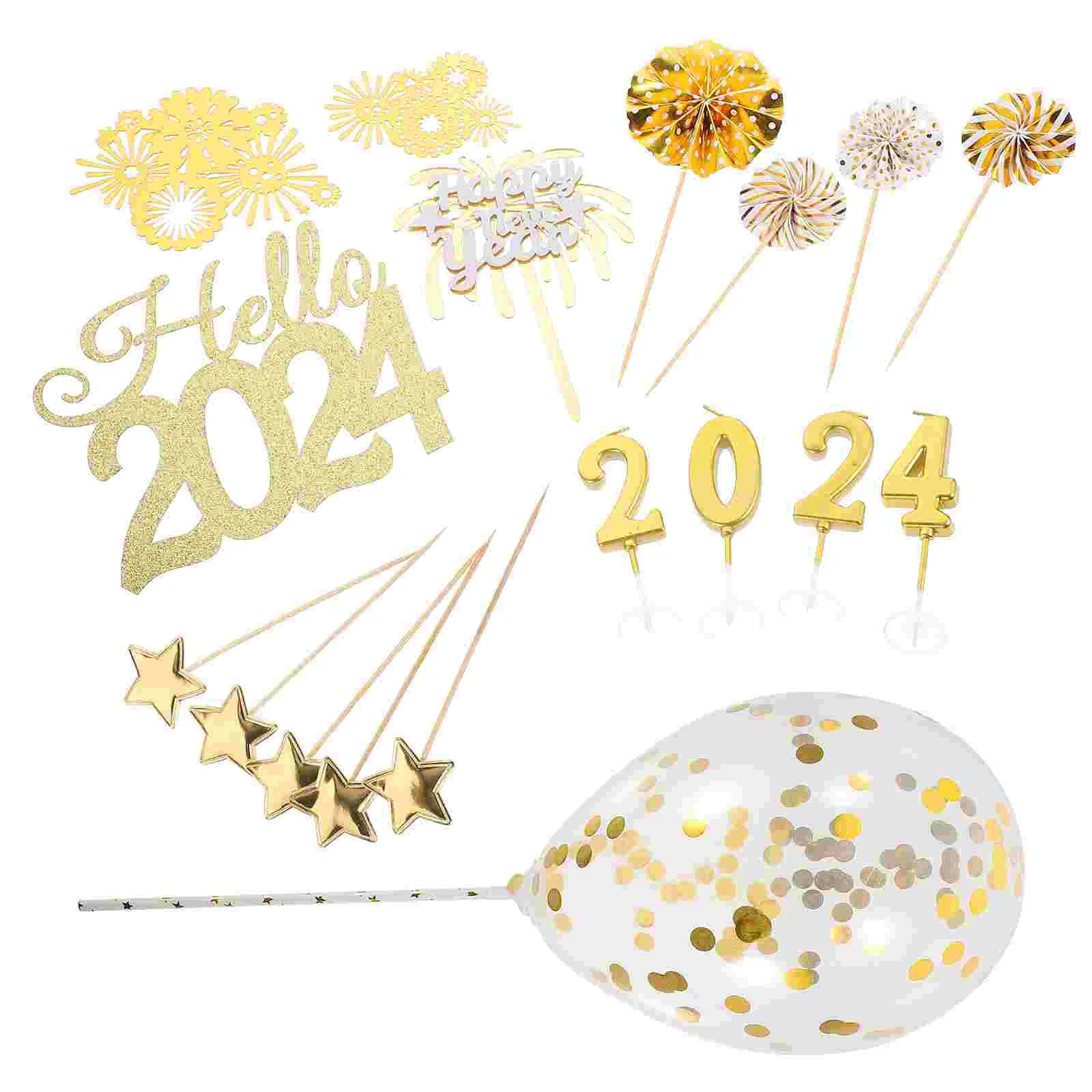 

Party Decoration Cupcake Picks Fruit Food Decorations New Year Inserts Supplies Photo Props