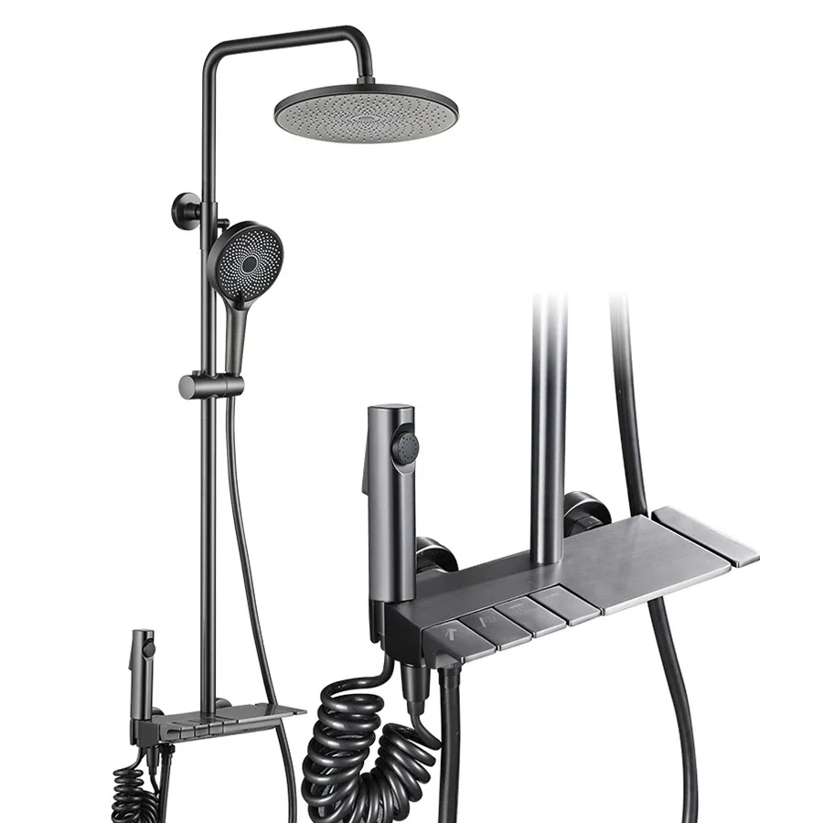 Серый фортепиано душевая система для ванной комнаты Новое поступление серый