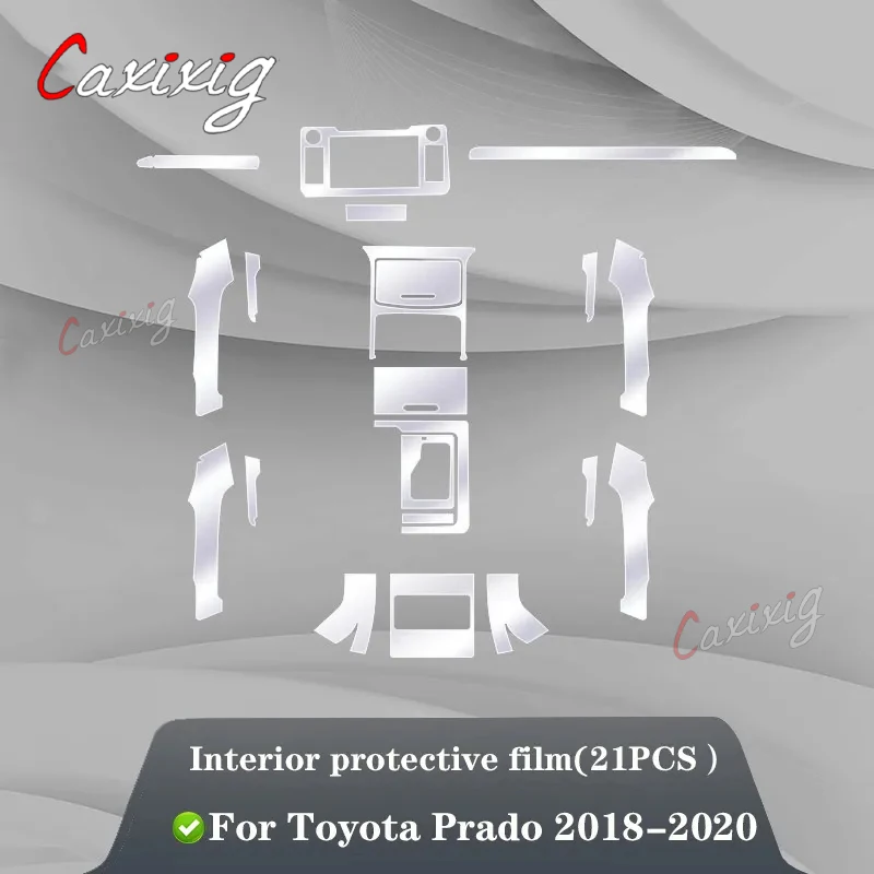 Для Toyota Prado 2018-2020 салон автомобиля центральная консоль прозрачная защитная