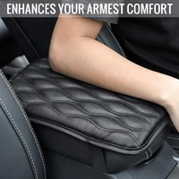 universal car armrest cover pad center console soft sponge leather waterproof seat box cover protector car accessories