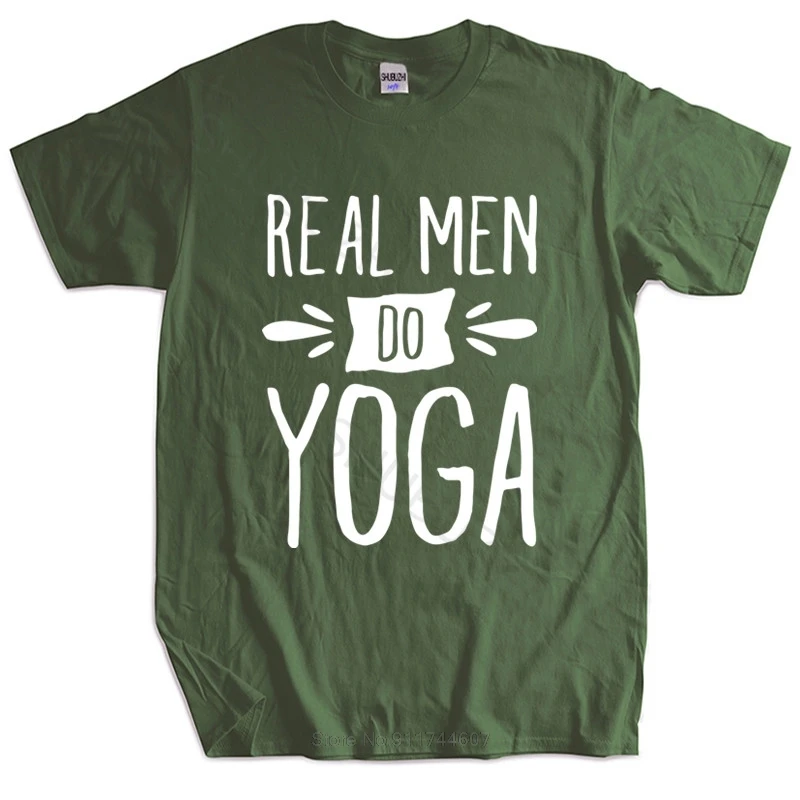 

men brand t shirt summer cotton tshirt REAL MEN DO YOGA T-SHIRT Meditation Positive Vibe Savasana Namaste Tee J02