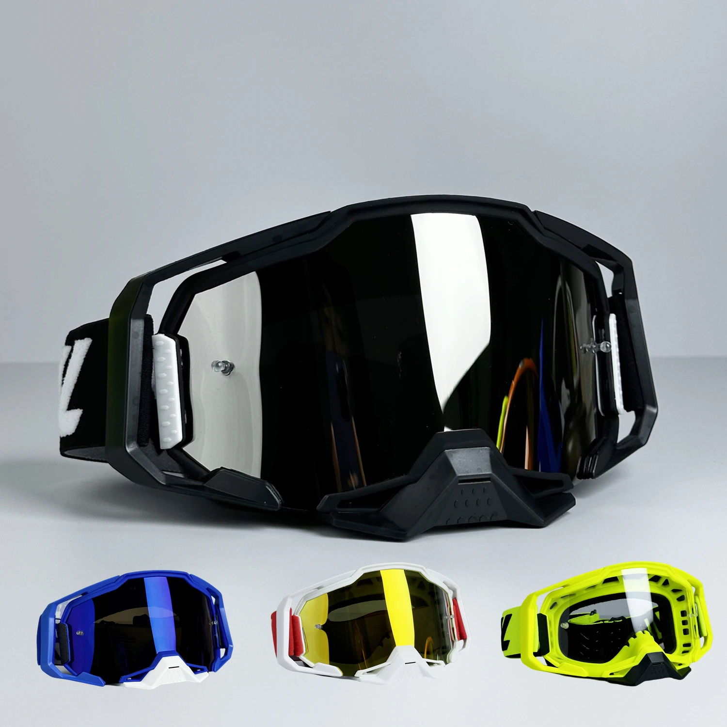 

Очки для мотокросса, мотоциклетные велосипедные ветрозащитные мужские очки для горного велосипеда, для пересеченной местности, широкоугольные лыжные очки WJL2.0