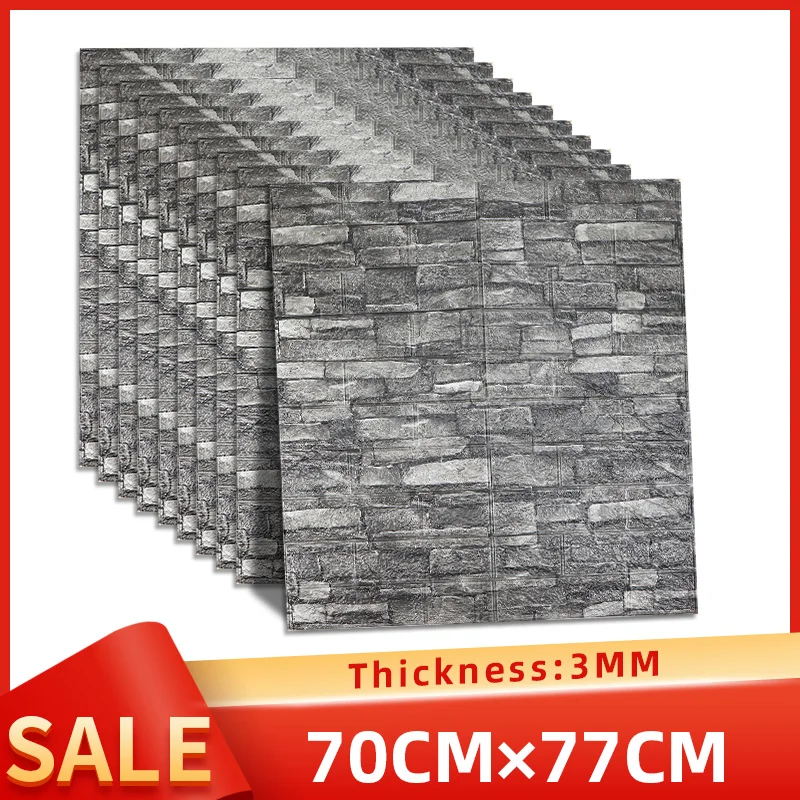 

Self-Adhesive 3D Wall Stickers Foam Wallpaper Panels Home Decor Living Room Bedroom House Decoration Bathroom Brick Wall Sticker