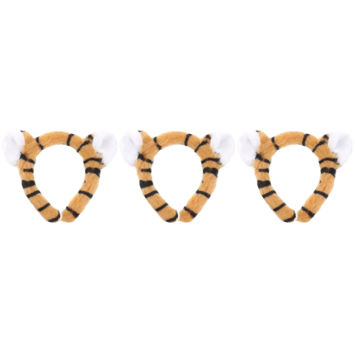 

3pcs Three Dimentional Tiger Ear Headband Hair Hair Accessory for Halloween Party Ball Coffee