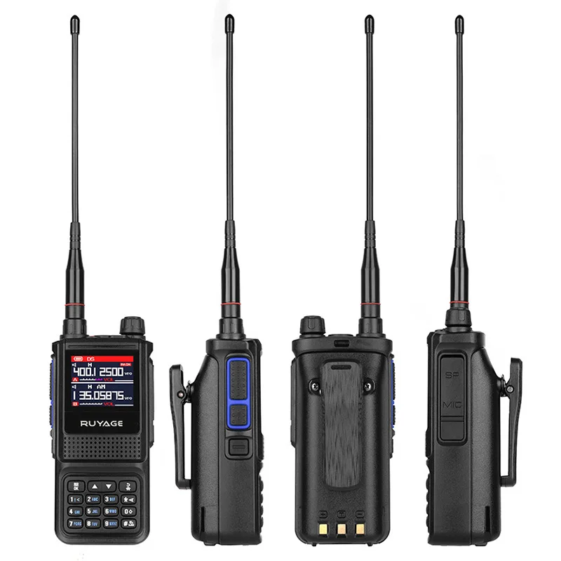 Ruyage UV1D Amateur Ham Two Way Radio 256CH 5W Walkie Talkie Air Band Full Band 108-520MHz Police Scanner Marine Talkies
