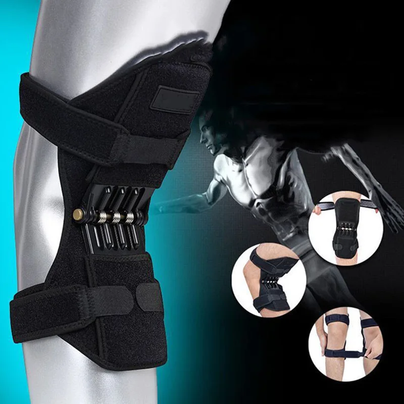 

1pc Knee Protection Booster Power Support Knee Pads Powerful Rebound Spring Force Sports Reduces Soreness Cold Leg Protection