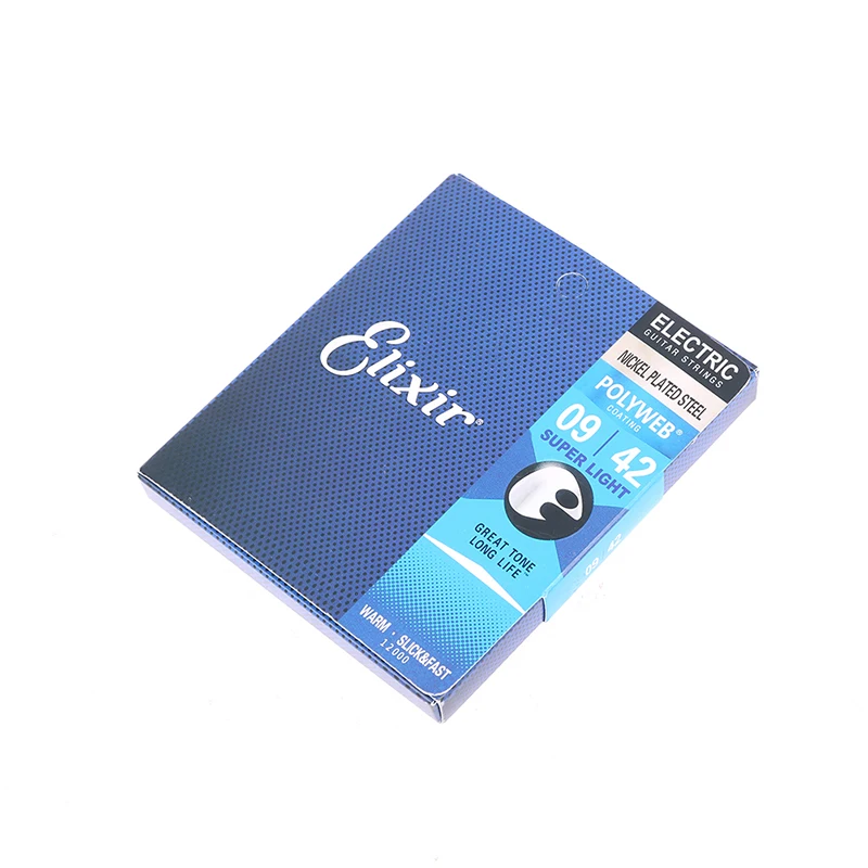 Elixir 12000 Electric Guitar Strings Anti-Rust Plated Nickel Steel With POLYWEB® Coating Strings .009 .011 .016 .024 .032 .042