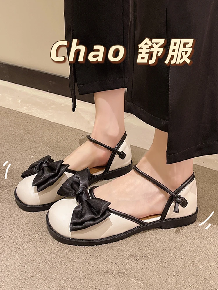 

Womens Derby Shoes Bow-Knot Female Footwear Modis Slip-on Round Toe Casual Sneaker All-Match Leather Comfortable Butterfly New D