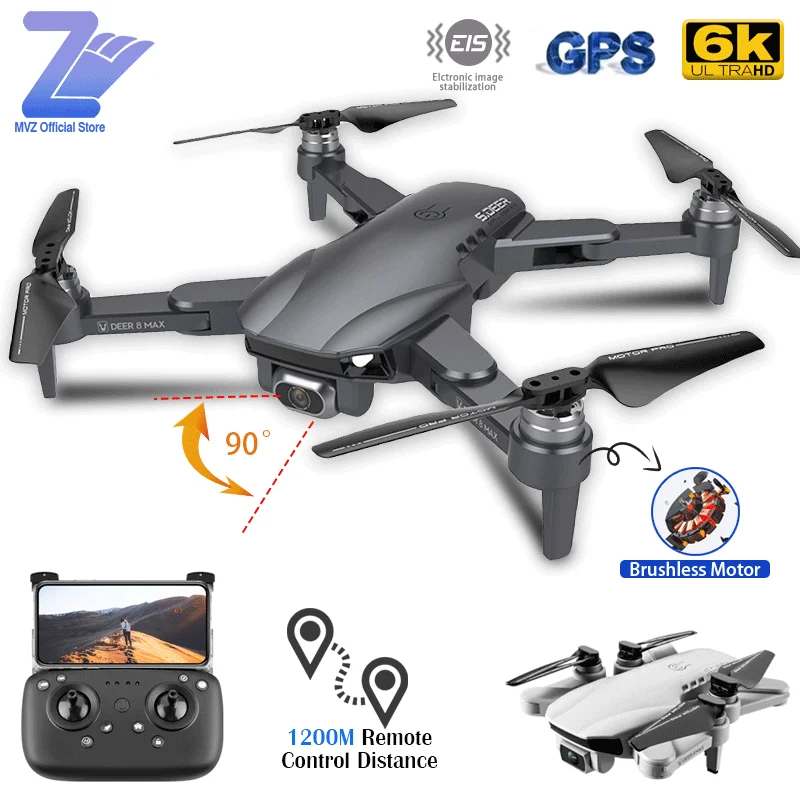 

Lu8 Max Camera Drone 8K HD Dual Wide Angle 5G WIFI Quadcopter Brushless Long Distance RC Dron 6K GPS Professional PK LS38